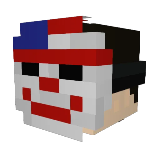 Nustard Minecraft avatar head, 3D render