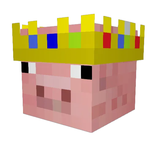 Nustrale Minecraft avatar head, 3D render