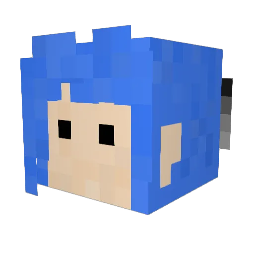 Nut0key666 Minecraft avatar head, 3D render