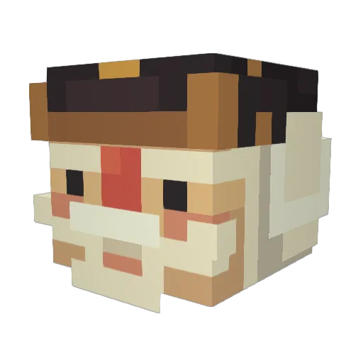NutCracka Minecraft avatar head, 3D render