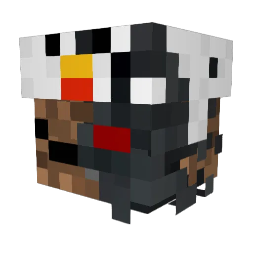 NutGang_ Minecraft avatar head, 3D render