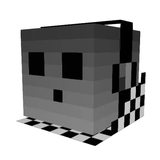 NutHaus Minecraft avatar head, 3D render