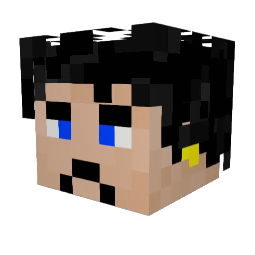 NutKing_ Minecraft avatar head, 3D render