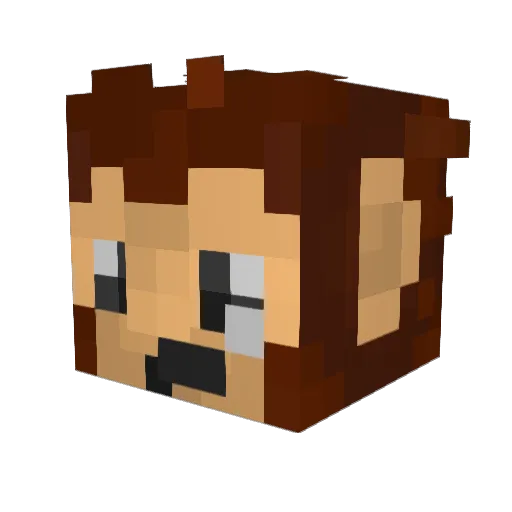 NutKungz Minecraft avatar head, 3D render