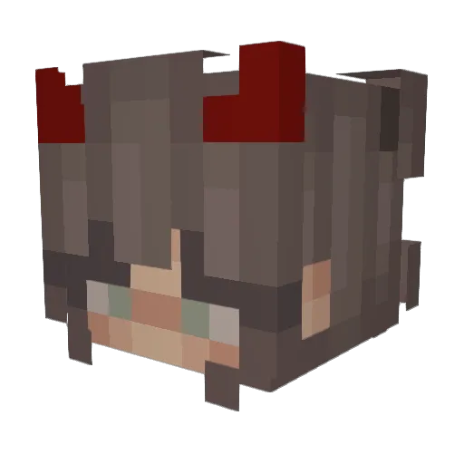 NutL0ver Minecraft avatar head, 3D render