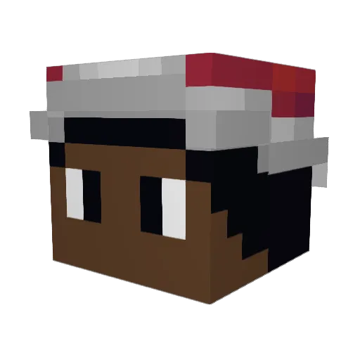 NutNapkin Minecraft avatar head, 3D render