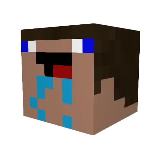 NutSock445 Minecraft avatar head, 3D render