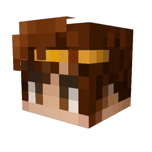 Nut_Cookie Minecraft avatar head, 3D render