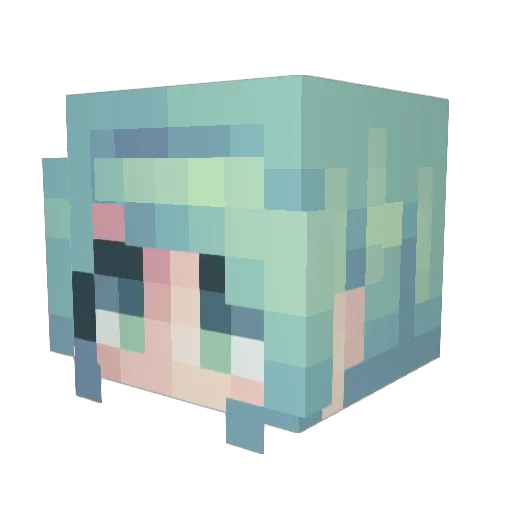 Nut_fam Minecraft avatar head, 3D render
