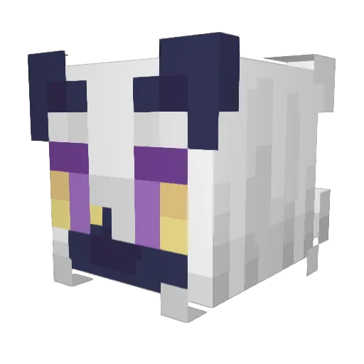 NuteNute Minecraft avatar head, 3D render