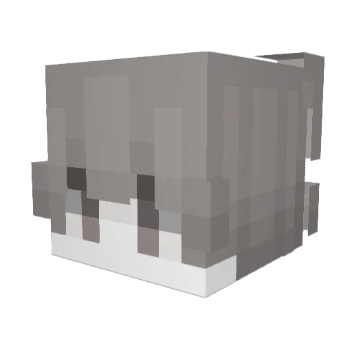 Nutella Minecraft avatar head, 3D render