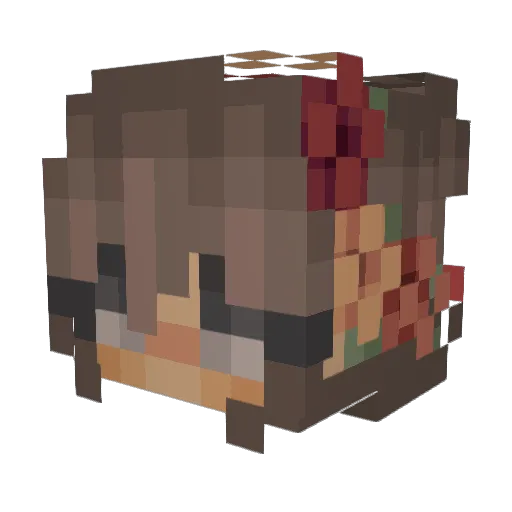 NutellaBence Minecraft avatar head, 3D render