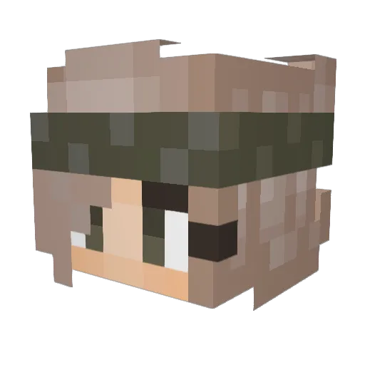 NutellaKitten Minecraft avatar head, 3D render