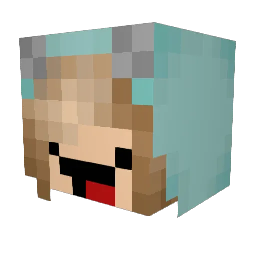 NutellaMoon Minecraft avatar head, 3D render