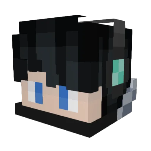 Nutellanils2 Minecraft avatar head, 3D render