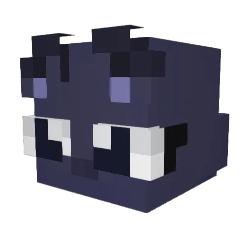 Nuterb Minecraft avatar head, 3D render