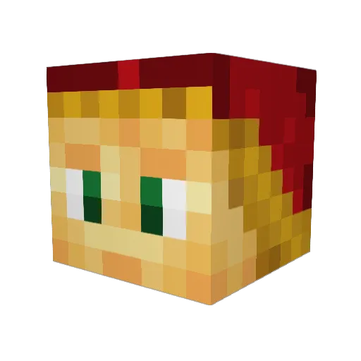 Nuthalia Minecraft avatar head, 3D render