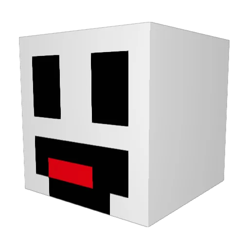 Nutinabox Minecraft avatar head, 3D render