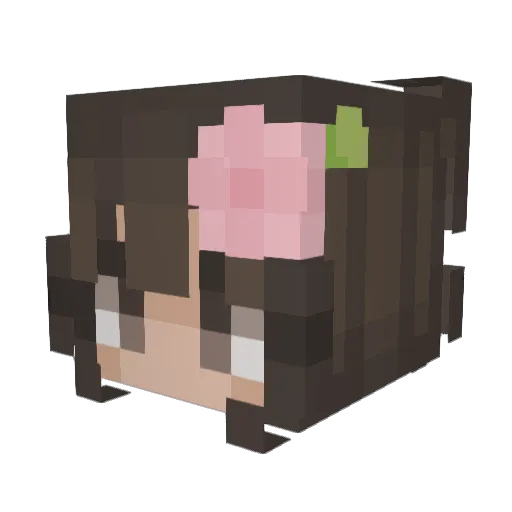 Nutix Minecraft avatar head, 3D render