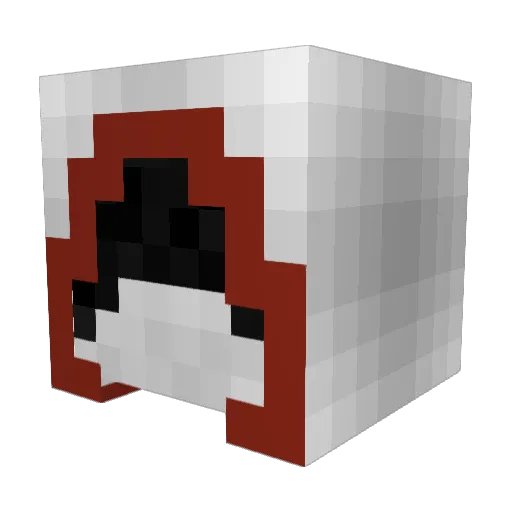 Nutm1lf Minecraft avatar head, 3D render