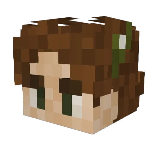 Nutmeg092 Minecraft avatar head, 3D render