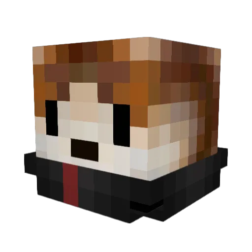 NutriaMan Minecraft avatar head, 3D render