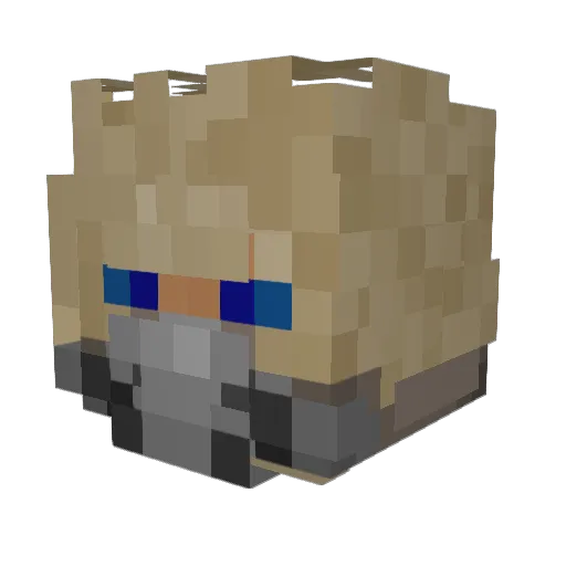 Nutrilite Minecraft avatar head, 3D render