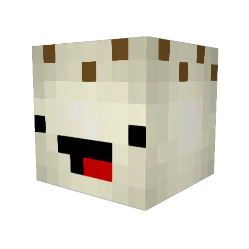 Nutsahoy Minecraft avatar head, 3D render