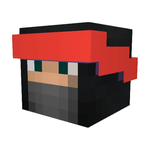 Nutscrusher Minecraft avatar head, 3D render
