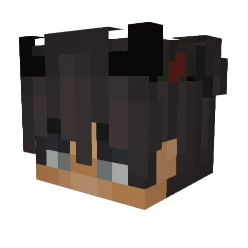 Nutsloz Minecraft avatar head, 3D render