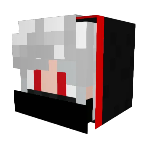Nuttadara Minecraft avatar head, 3D render