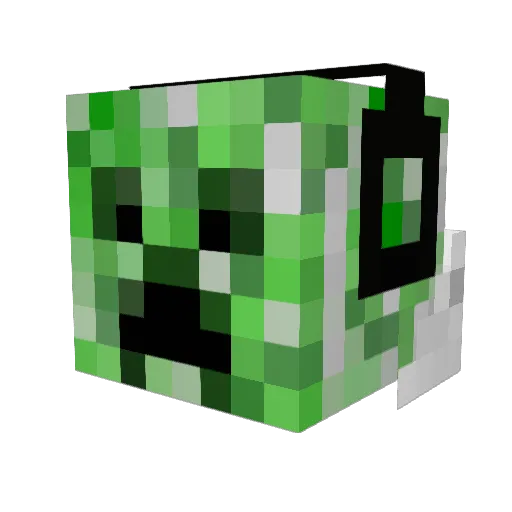 Nuttellaman Minecraft avatar head, 3D render