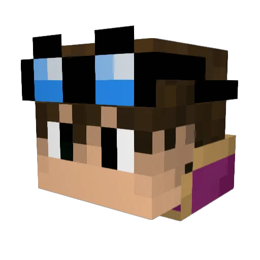 Nutter2002 Minecraft avatar head, 3D render
