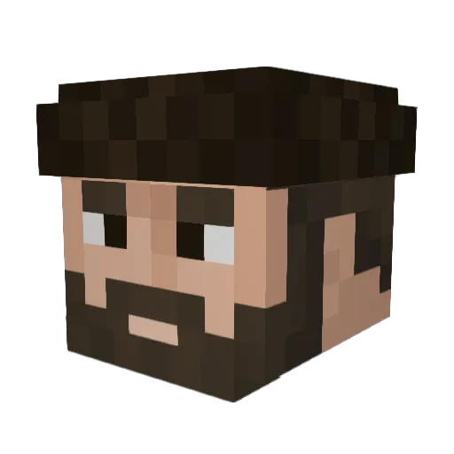 NutterButta Minecraft avatar head, 3D render
