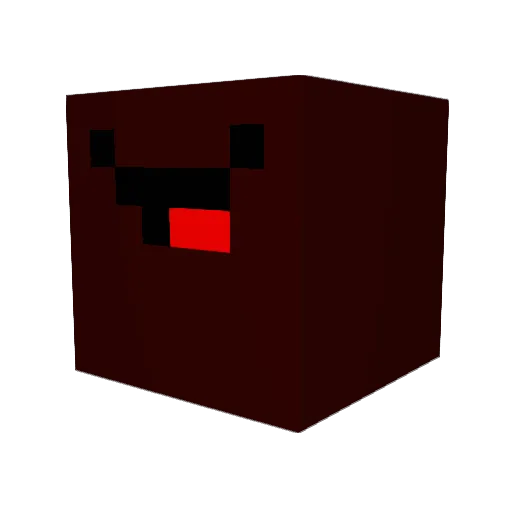 NutterNutz Minecraft avatar head, 3D render