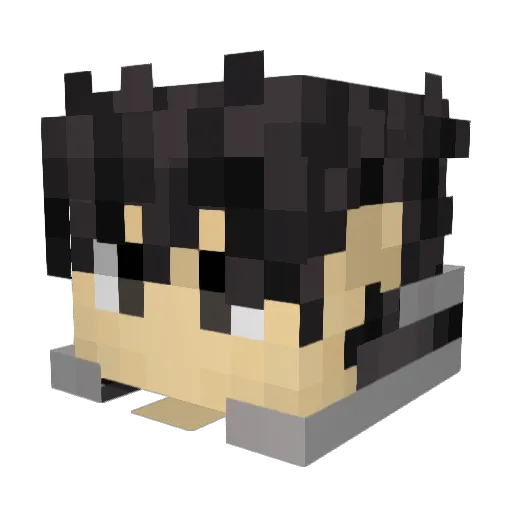 NuttyProgress892 Minecraft avatar head, 3D render