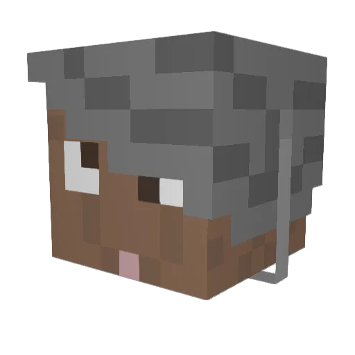 NuttyRaton Minecraft avatar head, 3D render