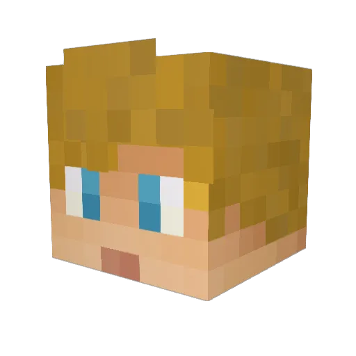 Nuttynut0622 Minecraft avatar head, 3D render
