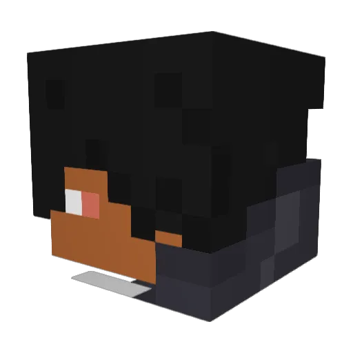 Nuttyys Minecraft avatar head, 3D render