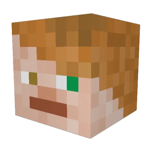 Nutzerbedingung Minecraft avatar head, 3D render