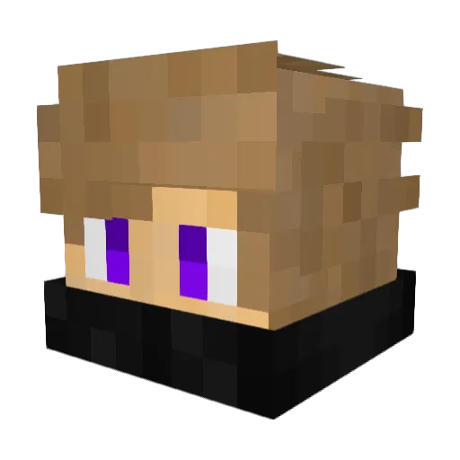Nutzzzi Minecraft avatar head, 3D render