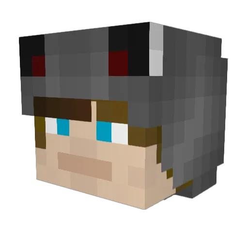 Nuupyz Minecraft avatar head, 3D render