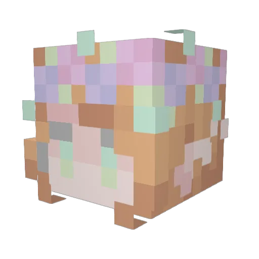 Nuuzia Minecraft avatar head, 3D render