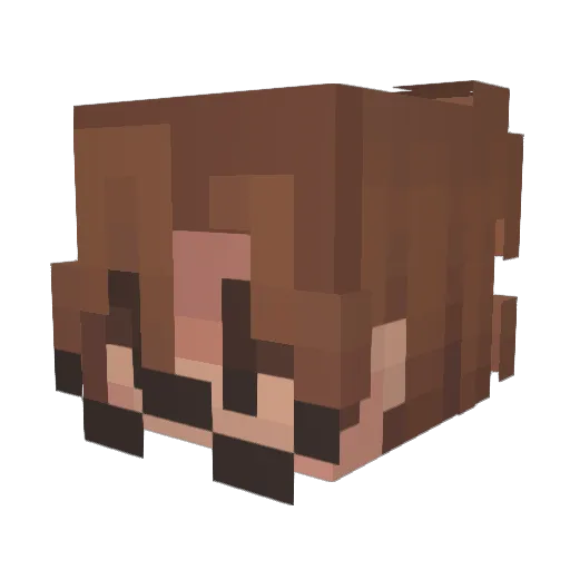 Nuveira Minecraft avatar head, 3D render