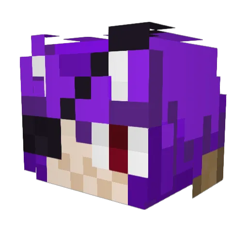 Nuvis Minecraft avatar head, 3D render