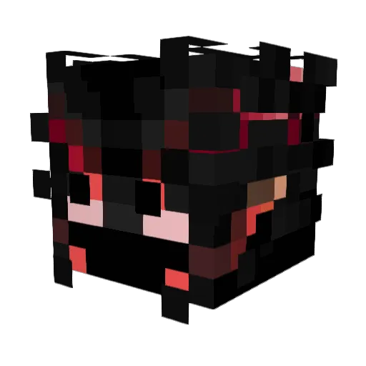 Nuvraider Minecraft avatar head, 3D render
