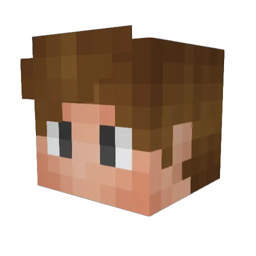 Nuwak Minecraft avatar head, 3D render