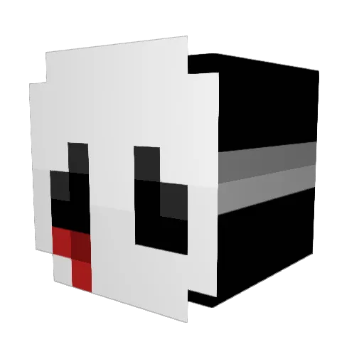 Nuwq Minecraft avatar head, 3D render