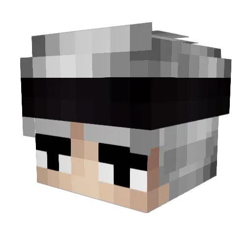 NuxayL Minecraft avatar head, 3D render