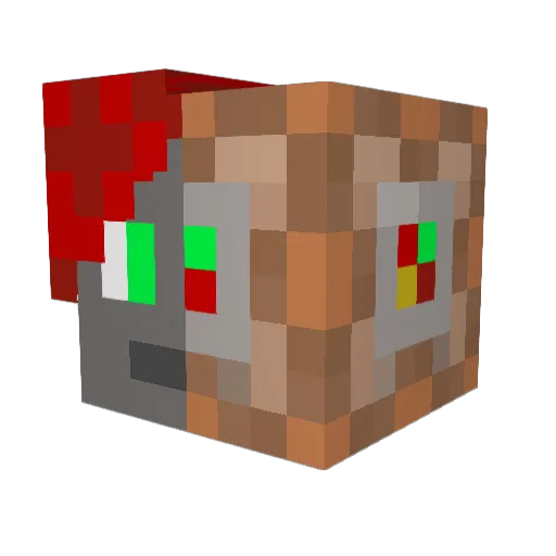Nuxonor Minecraft avatar head, 3D render